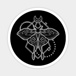 Night moth lineart Magnet